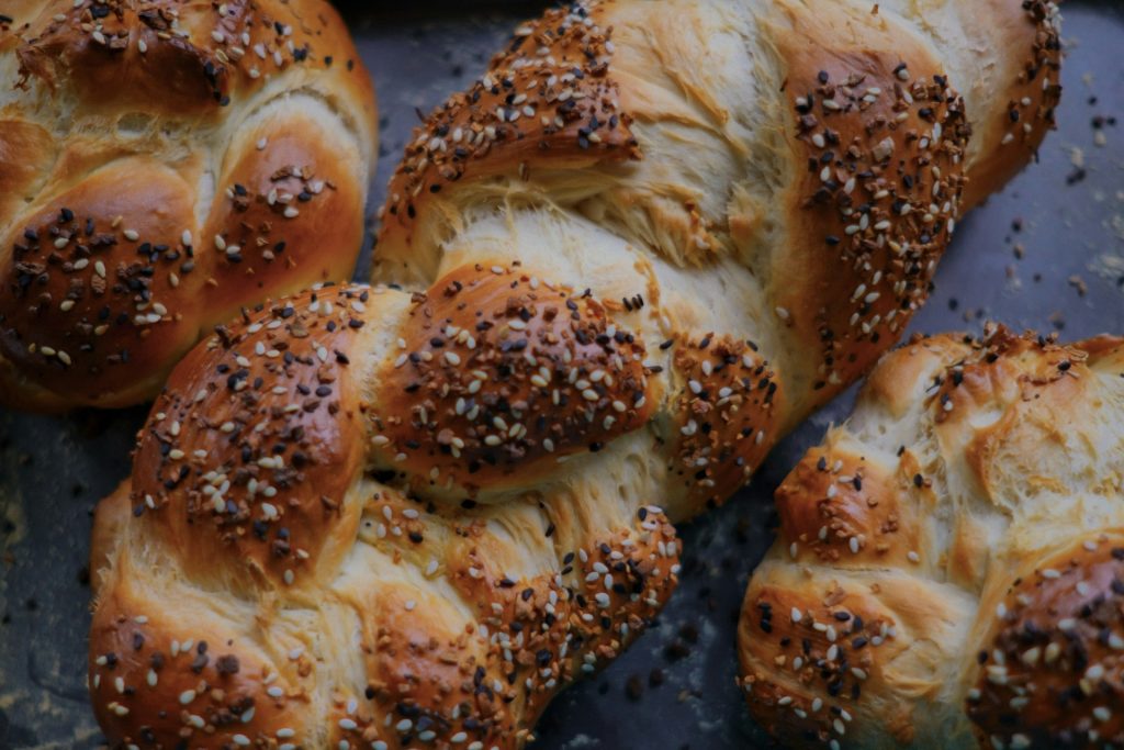 A close-up of a loaf of seeded bread that looks delicious!