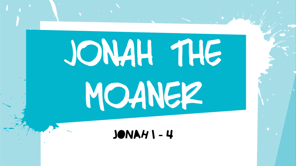 The title page of Jonah the Moaner written in a cool fun font.