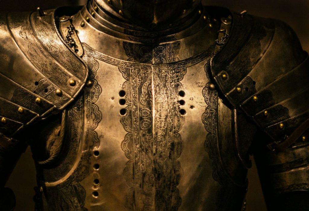 A suit of armour.